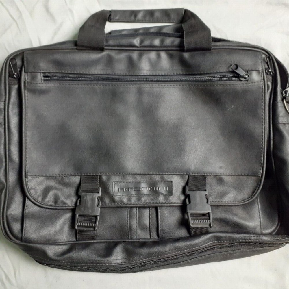 A. Fondini Faux Leather Briefcase Messenger Bag